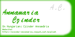 annamaria czinder business card