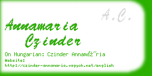 annamaria czinder business card